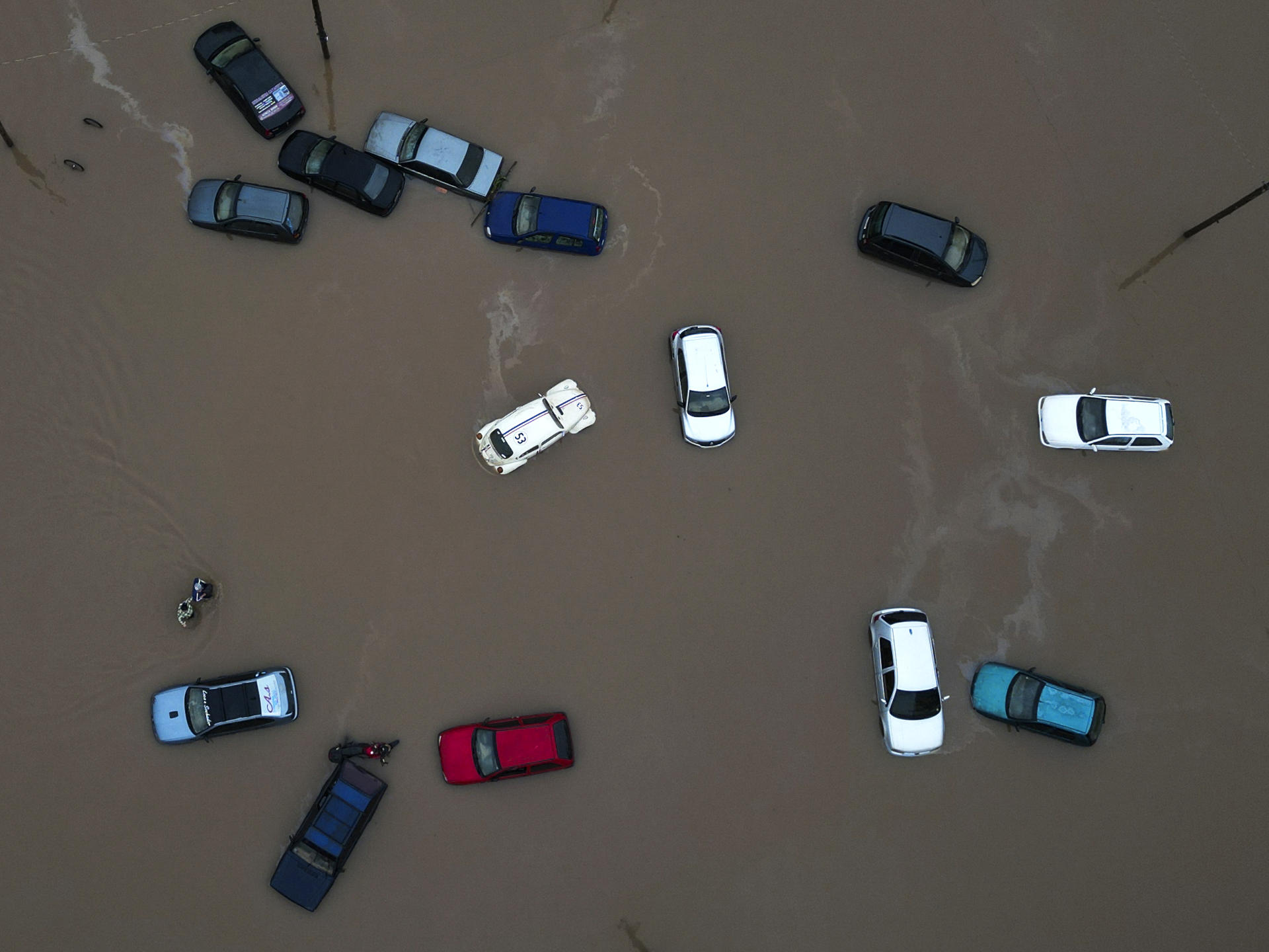 Panorama de inundación en Porto Alegre.