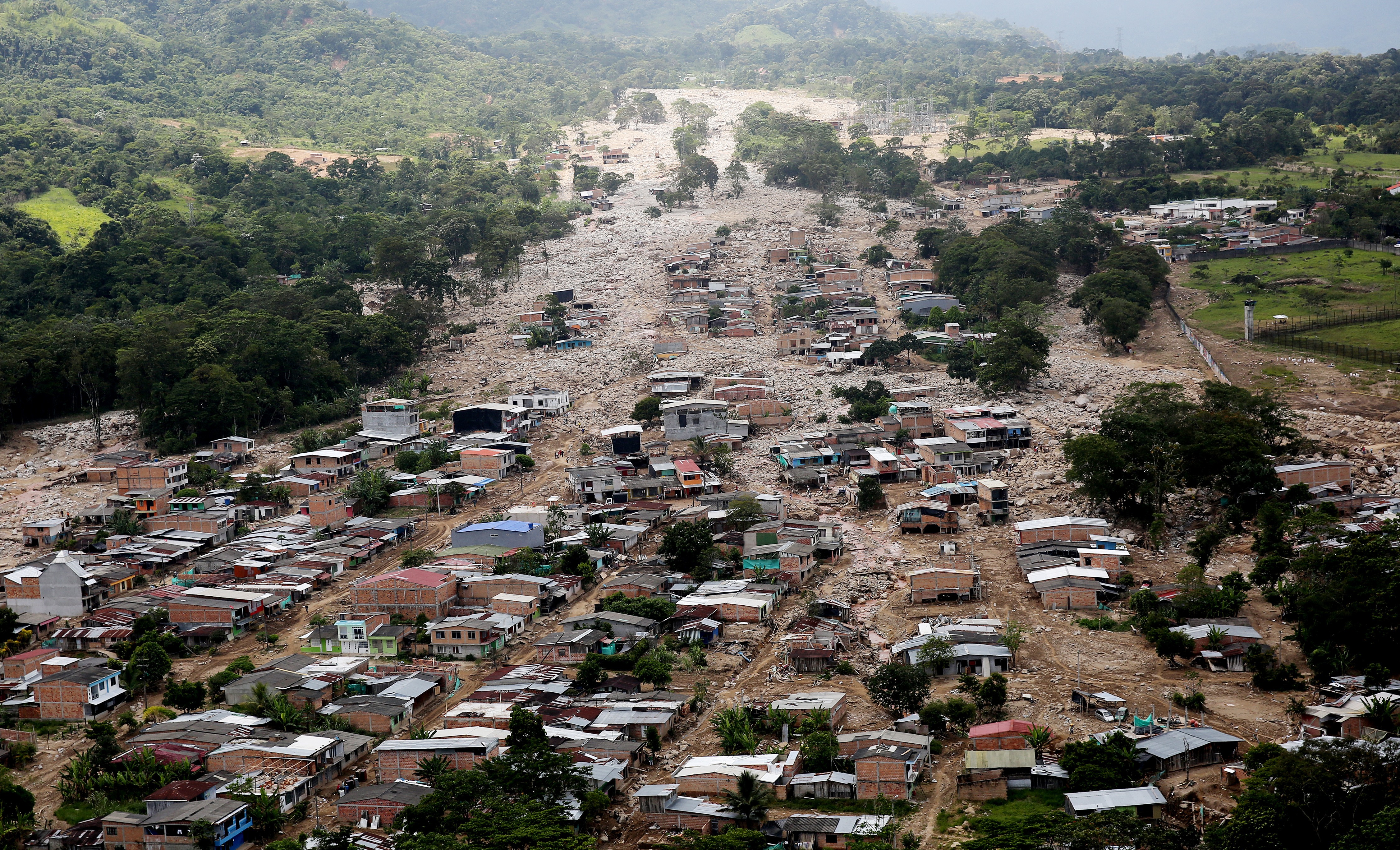 Así quedó parte de Mocoa tras la avalancha en 2017. 