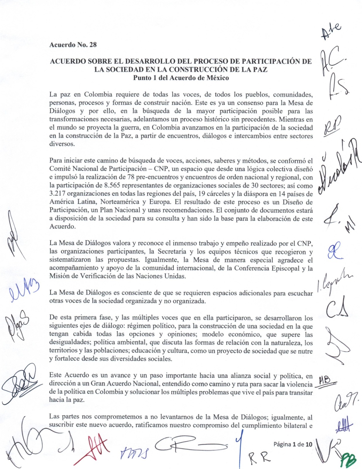 El acuerdo logrado este sábado en Caracas entre el Gobierno y el ELN