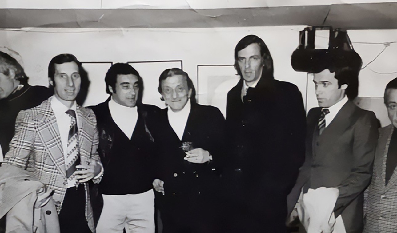 Foto de la reunión de Bilardo y Menotti, promovida por Saporiti. 