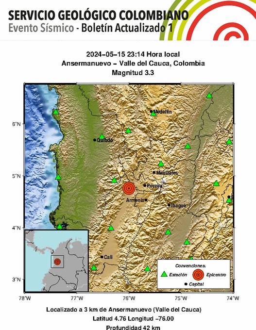 El temblor en Ansermanuevo, Valle del Cauca