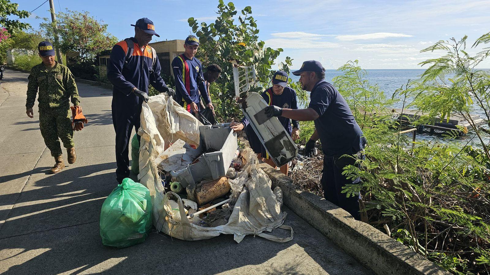 Recuperación de material reciclable en playas