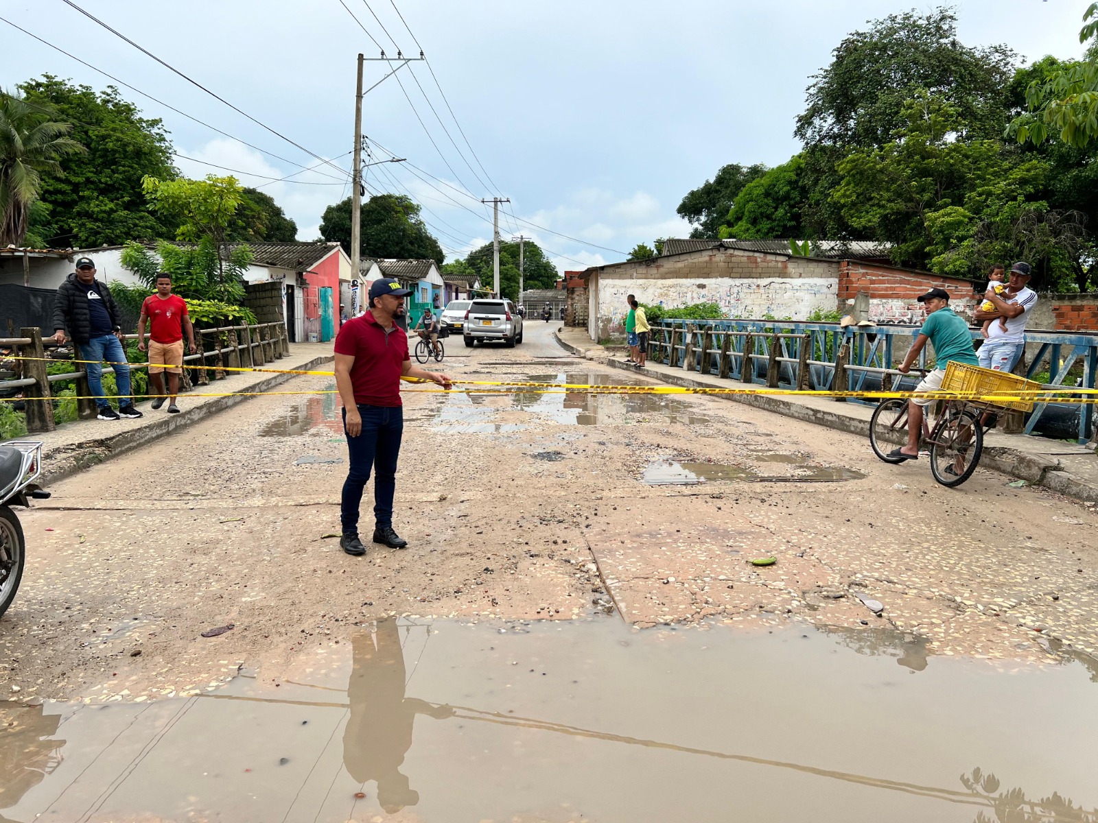 Puente 'Los Remedios' que comunica a Caracolí con la vía La Prosperidad