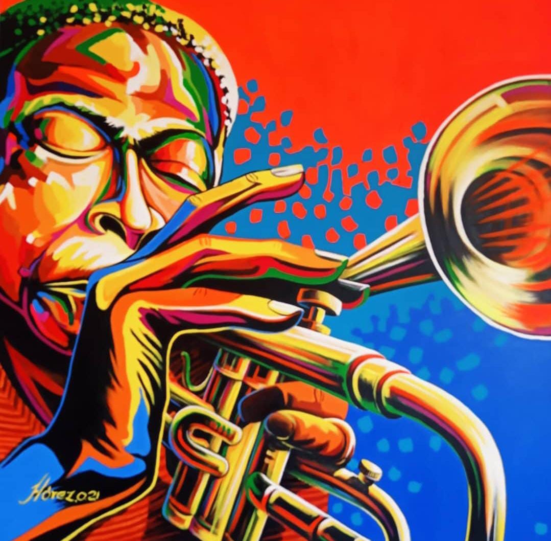 El jazz, otro género musical en el que se inspira el pintor cartagenero