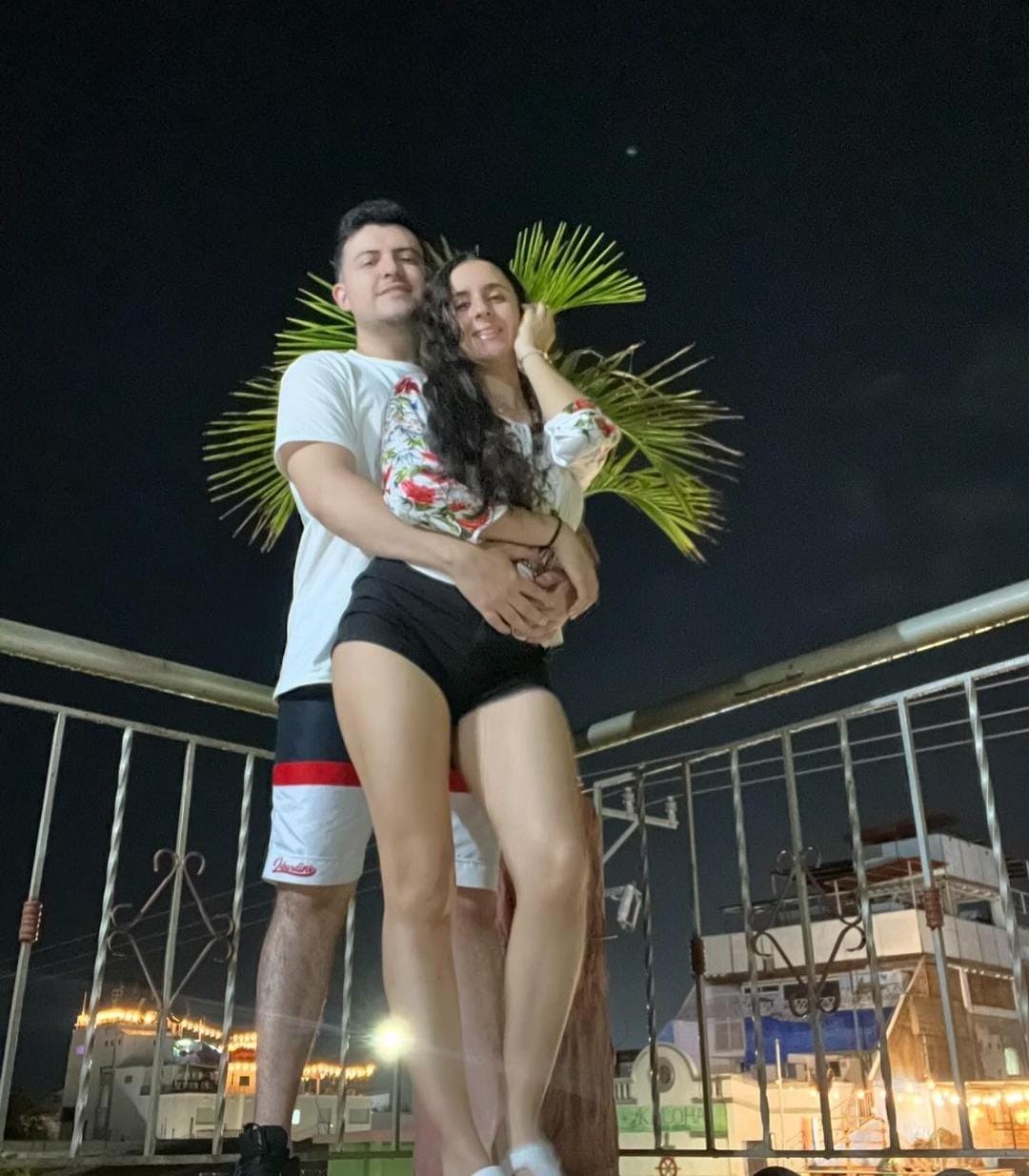 La pareja disfrutando en Santa Marta antes de la desaparición.