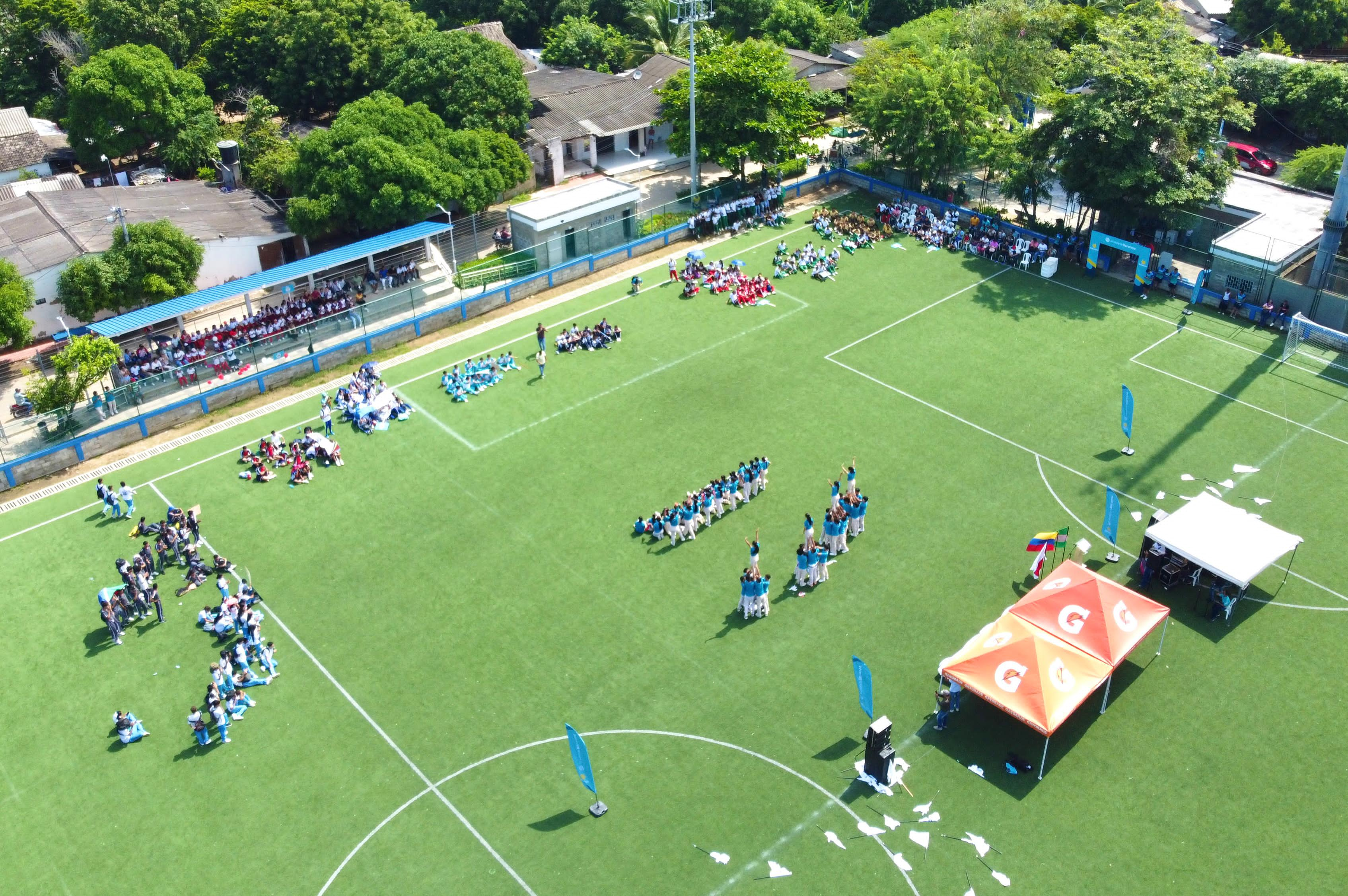 Inauguración en la cancha deportivo Eugenio Gómez Arteta.