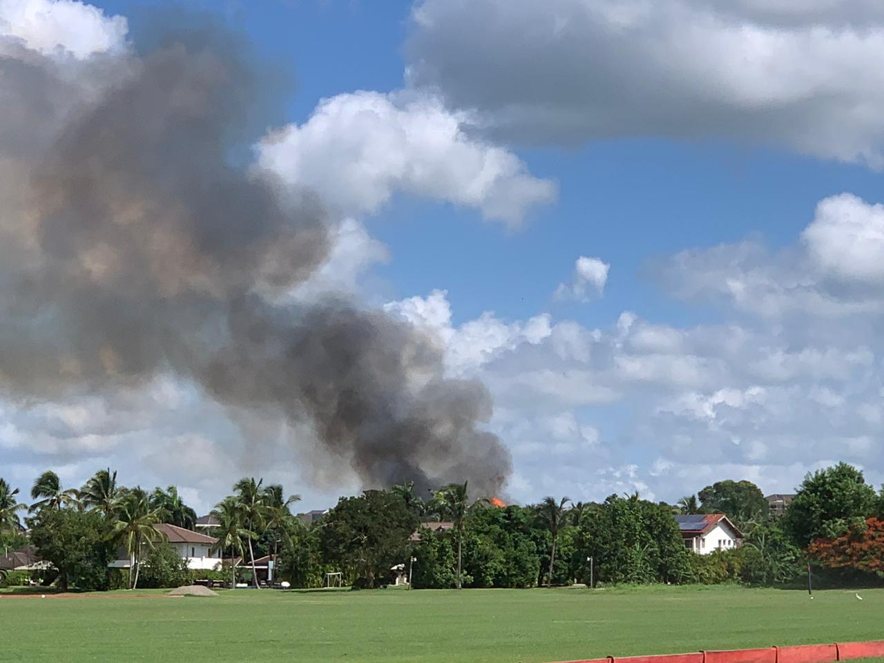 Imagen durante el incendio.