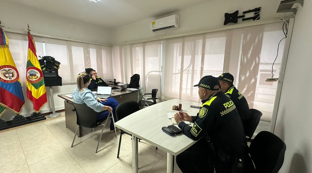 Oficina del Comando Operativo de la Policía Metropolitana de Barranquilla. 