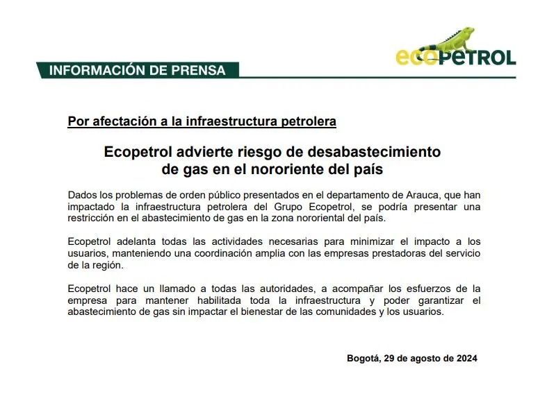 Comunicado de Ecopetrol