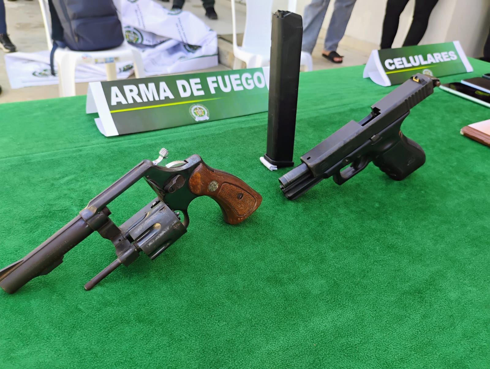 Armas incautadas. 