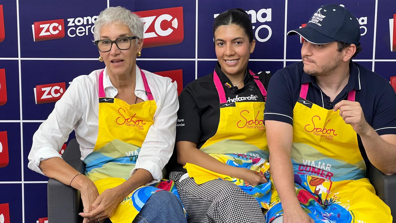 Patricia Maestre, Carolina Barbosa y Juan Pablo Figueroa en su visita a Zona Cero.