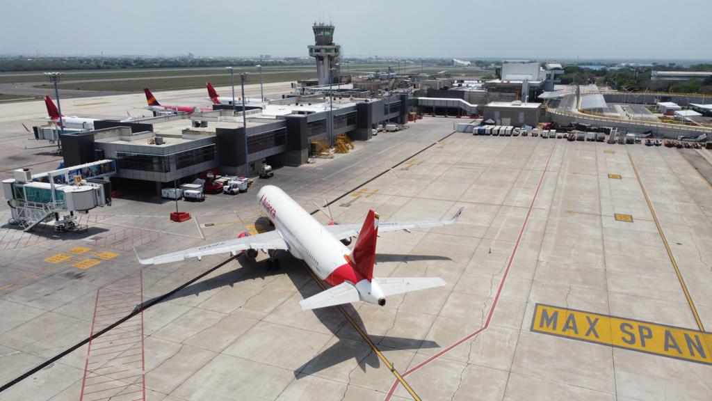 El aeropuerto Ernesto Cortissoz.