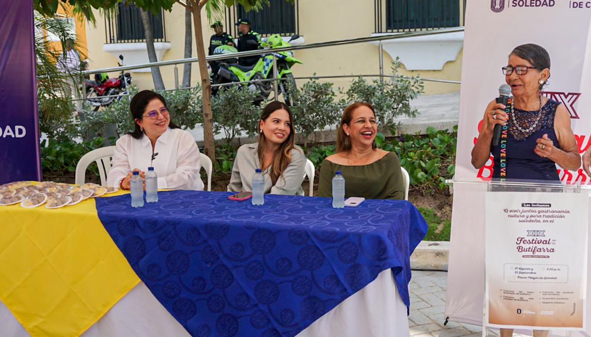 La homenajeada Isabel María Ríos en la rueda de prensa.