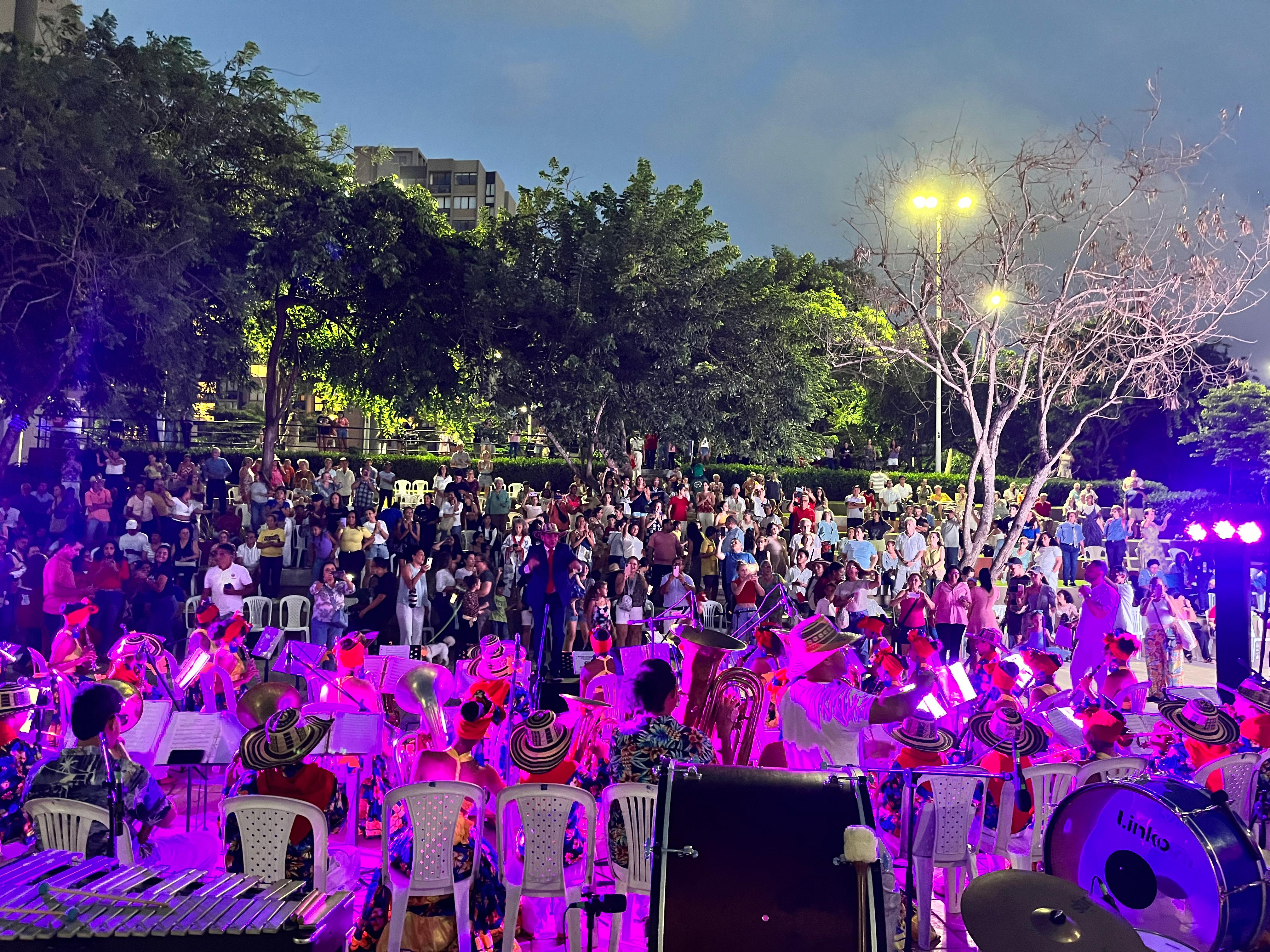 Concierto de Barranquijazz en el Parque Realismo Mágico.