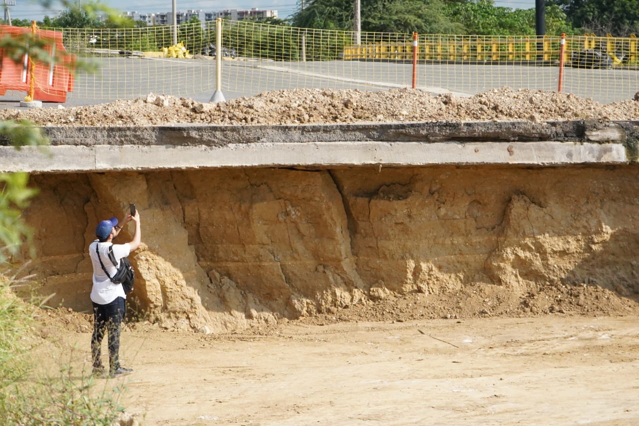 Zona del puente colapsado el 31 de mayo