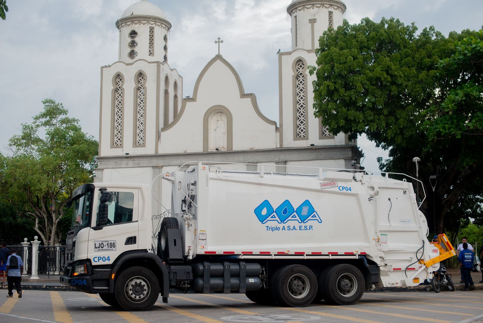 Una de las compactadoras, en Galapa.