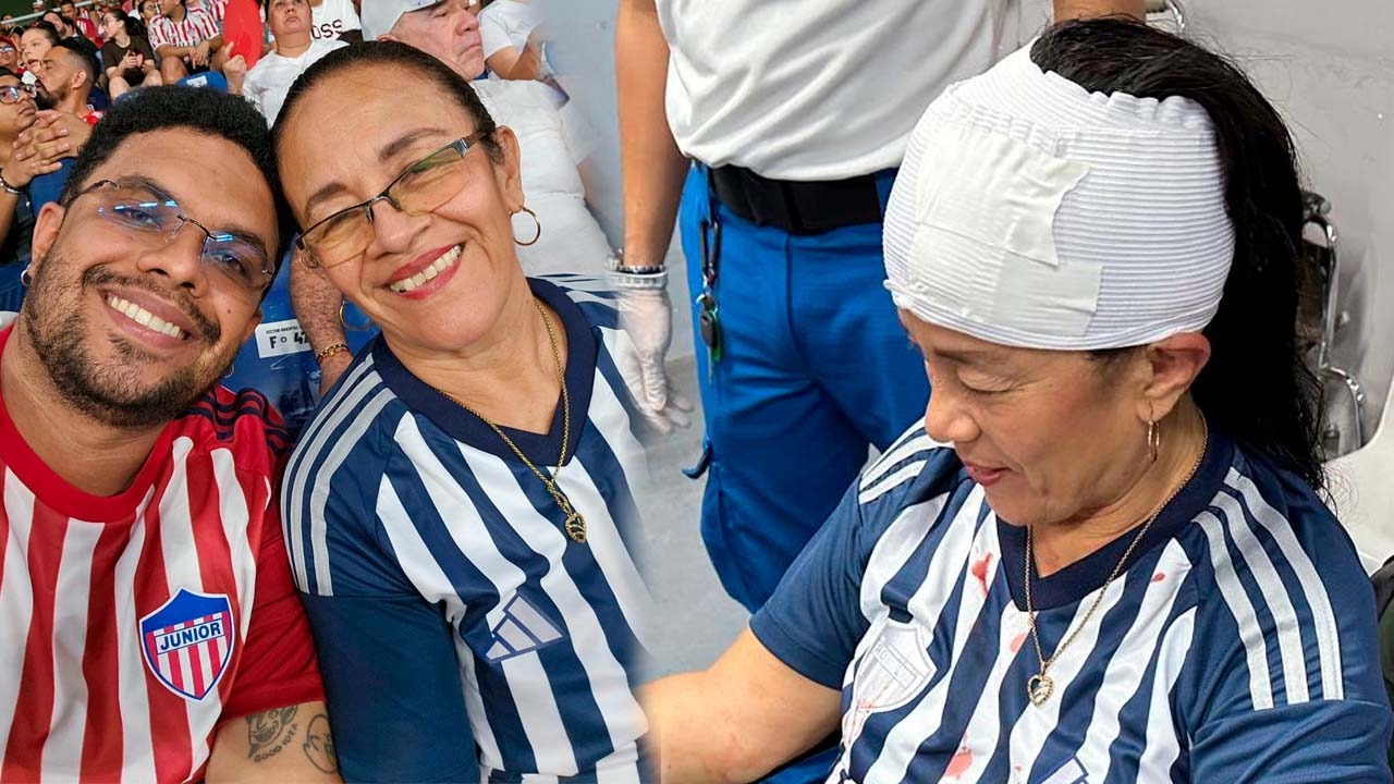 Imágenes de la mujer con su hijo y también cuando era atendida.