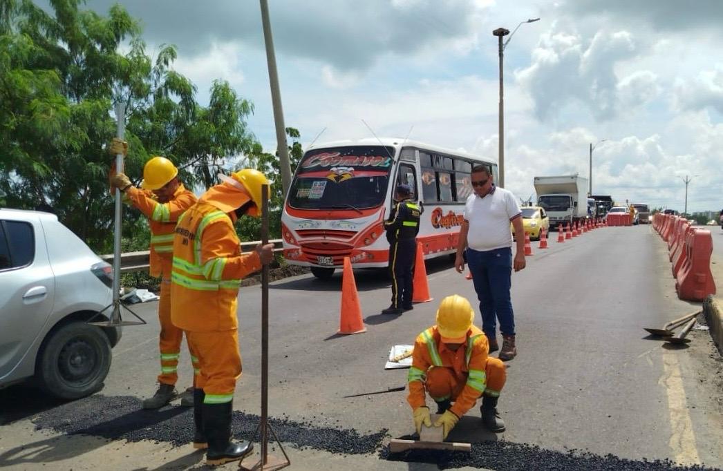 Trabajos en Puente de la Calle 30.