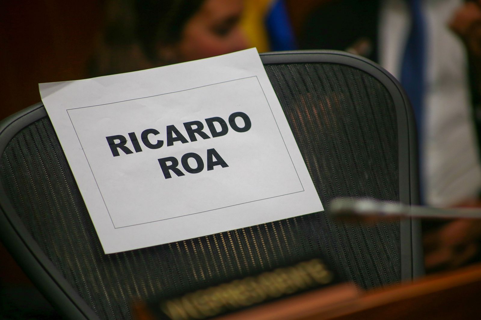 Silla de Ricardo Roa en la Comisión Quinta.