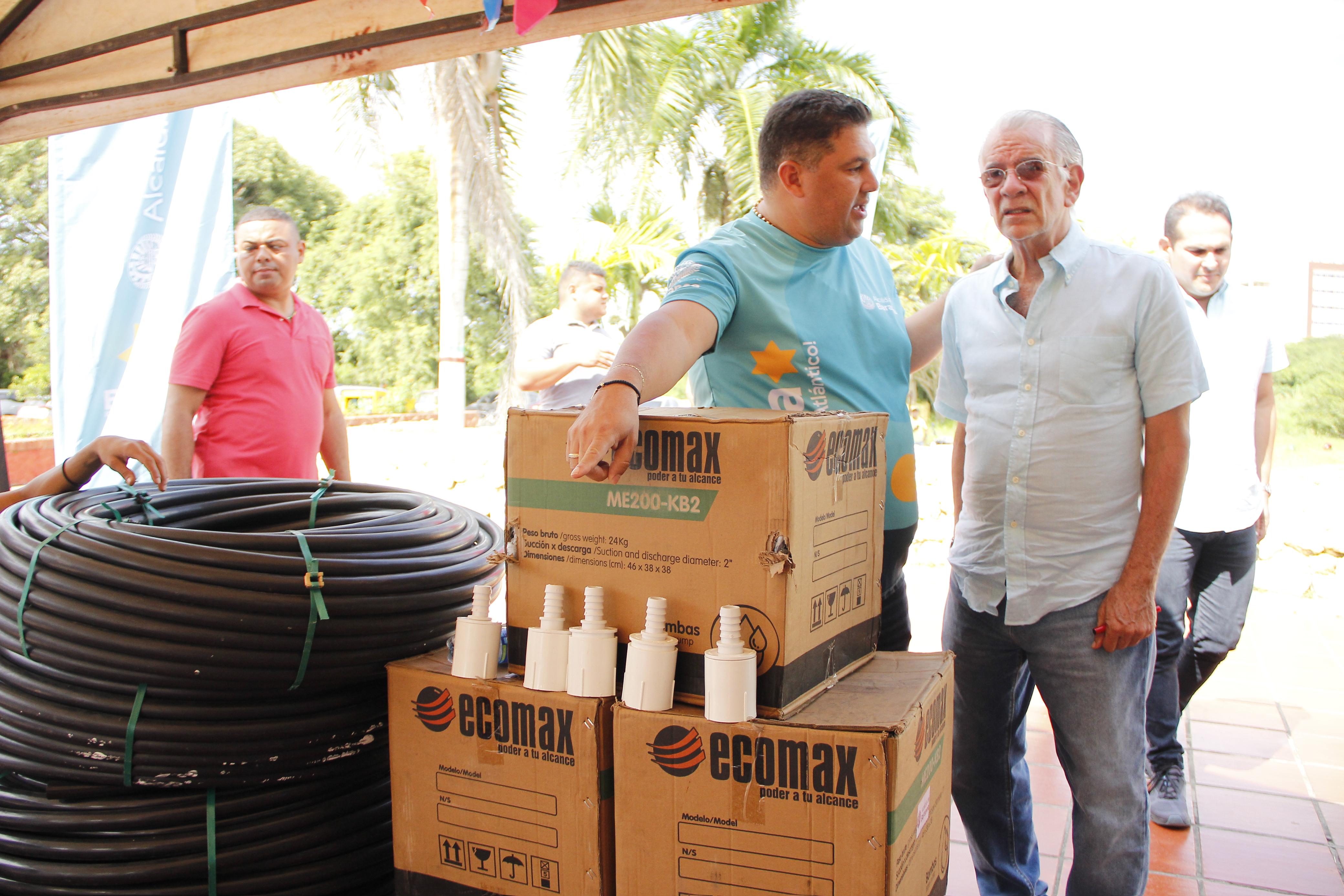 El alcalde Edinson Palma y el gobernador Eduardo Verano.