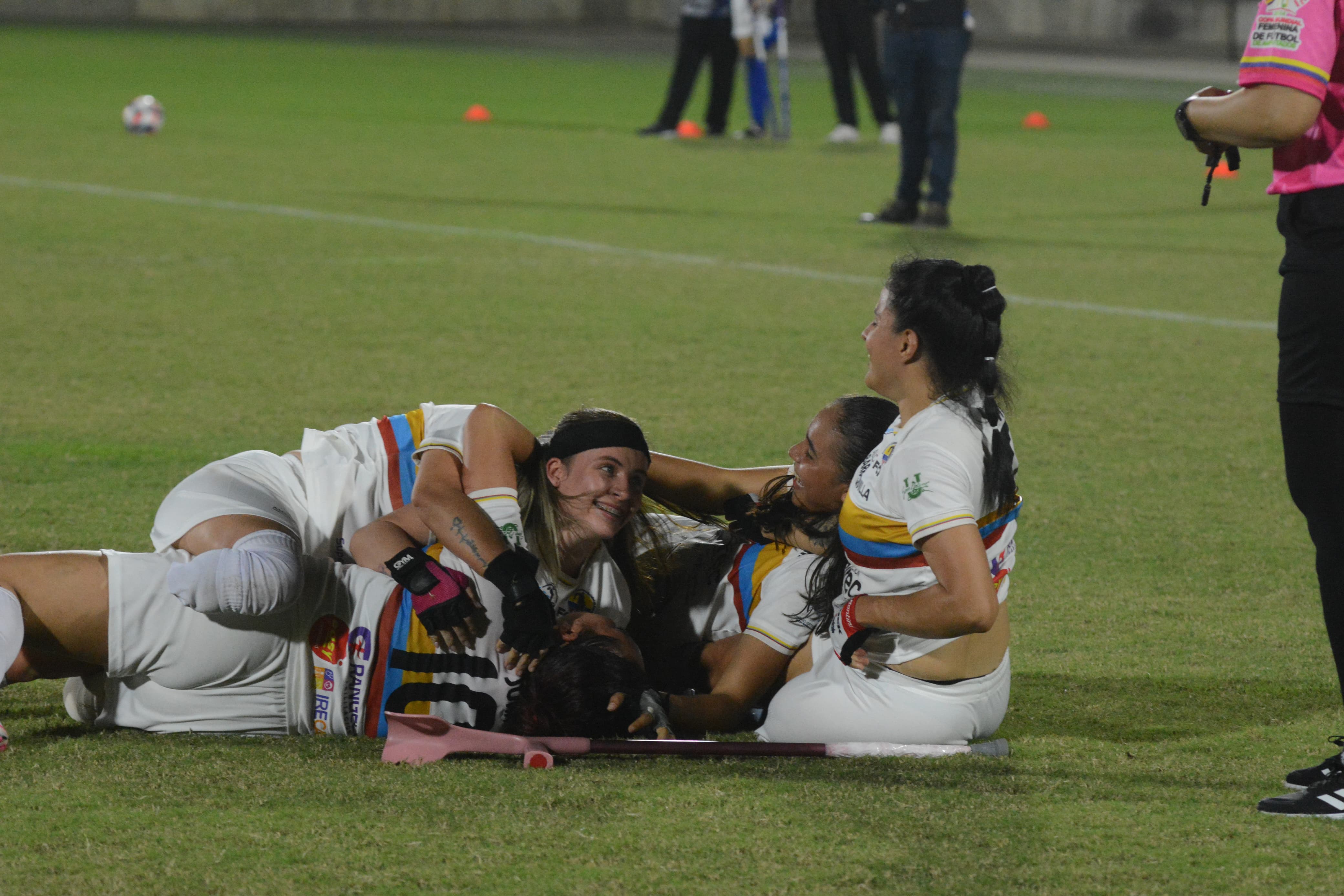 La celebración de otro de los goles.