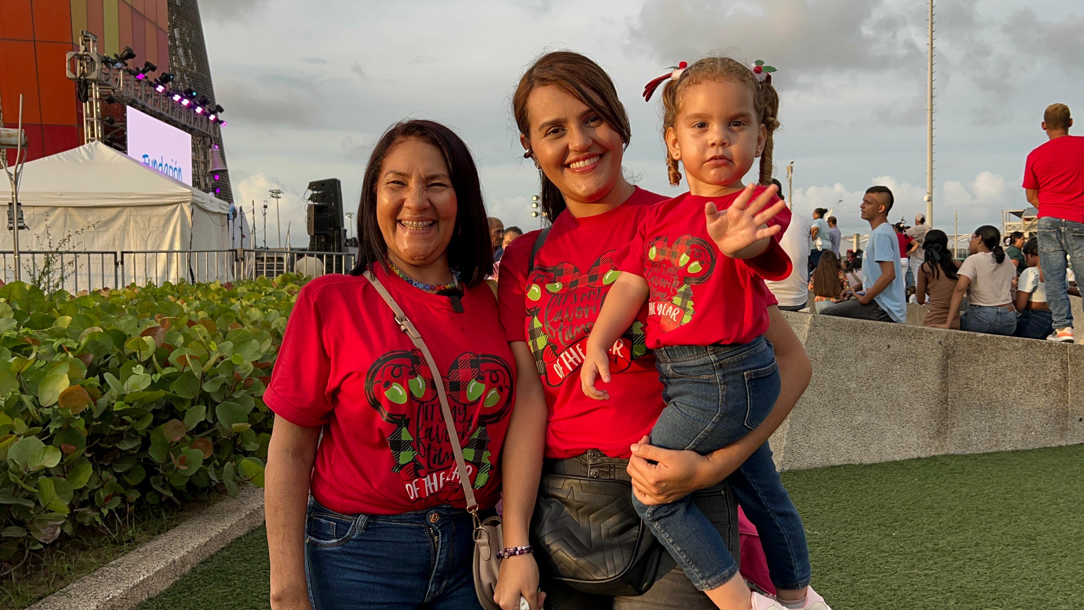 Rosmarys Bohórquez y familia. 