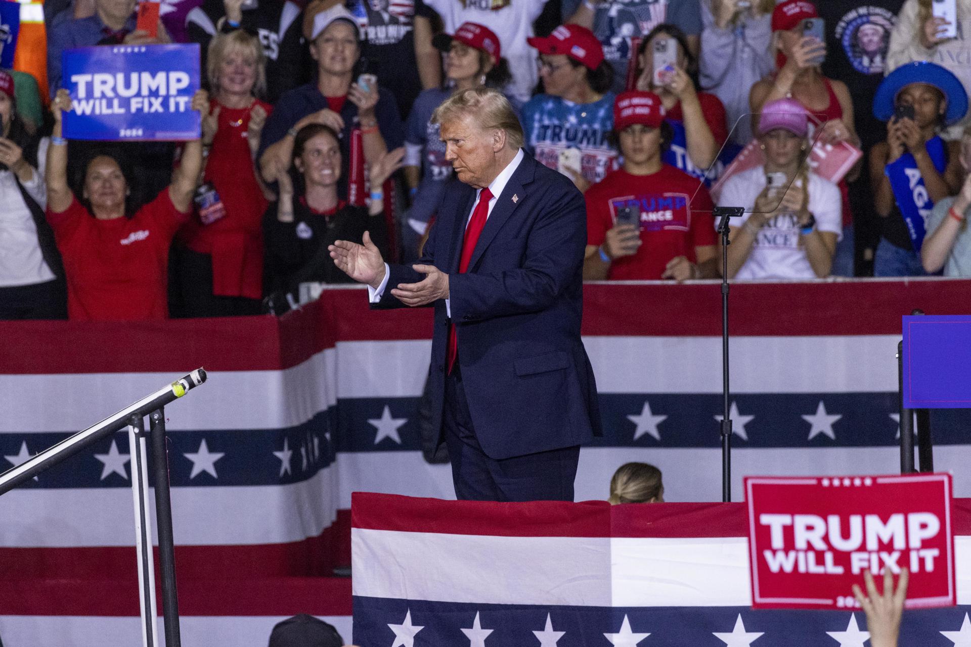 Candidato a la presidencia de Estados Unidos, expresidente Donald Trump.