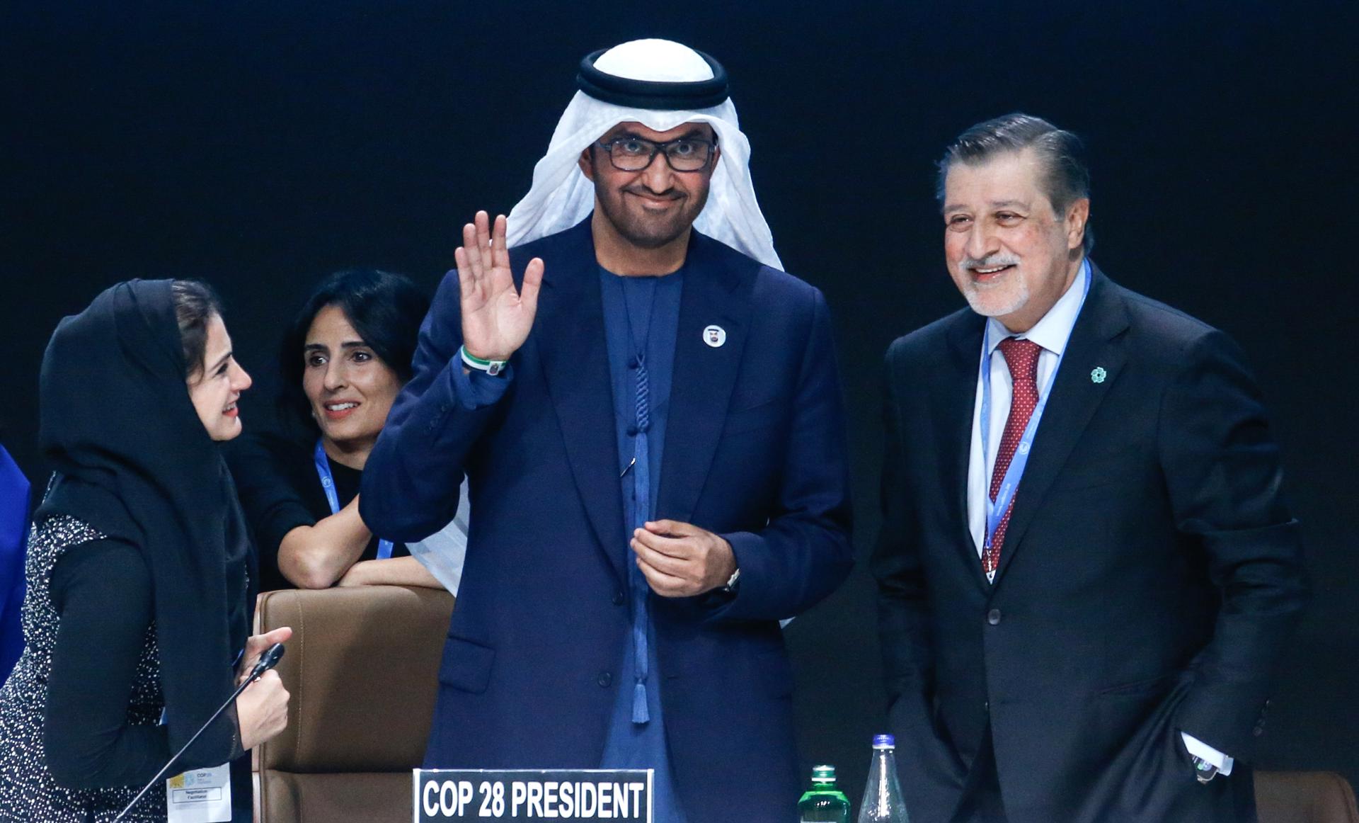 Presidente de la anterior cumbre climática, la COP 28 de Dubai, el sultán Ahmed Al-Jaber. 