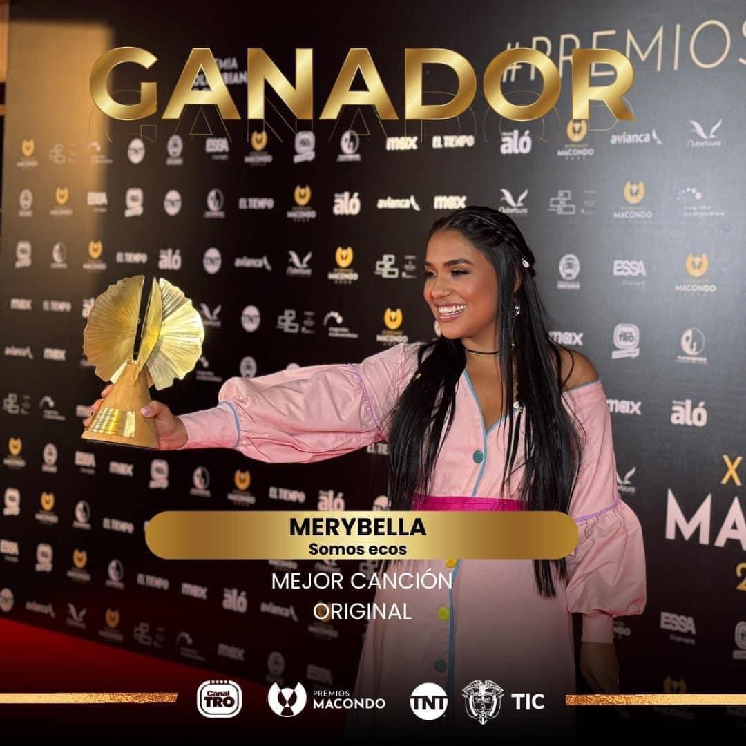 Merybella en los Premios Macondo 2024.