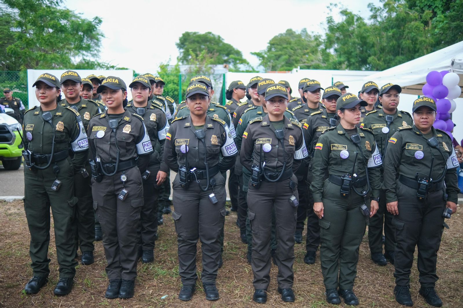 30 mujeres patrulleras de la Policía de la mano de la “Bancada Púrpura”. 