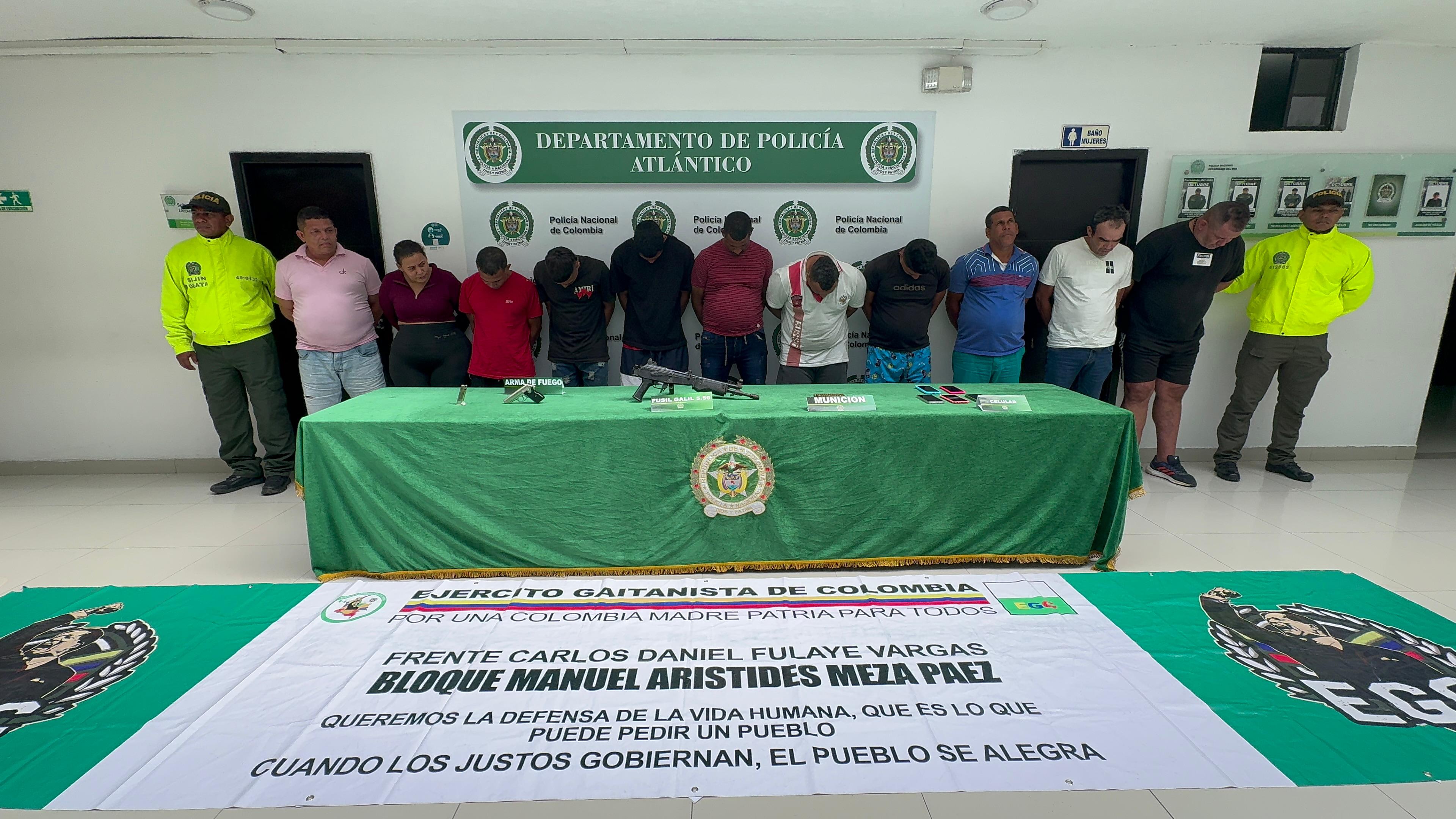 13 presuntos integrantes del 'Clan del Golfo'.