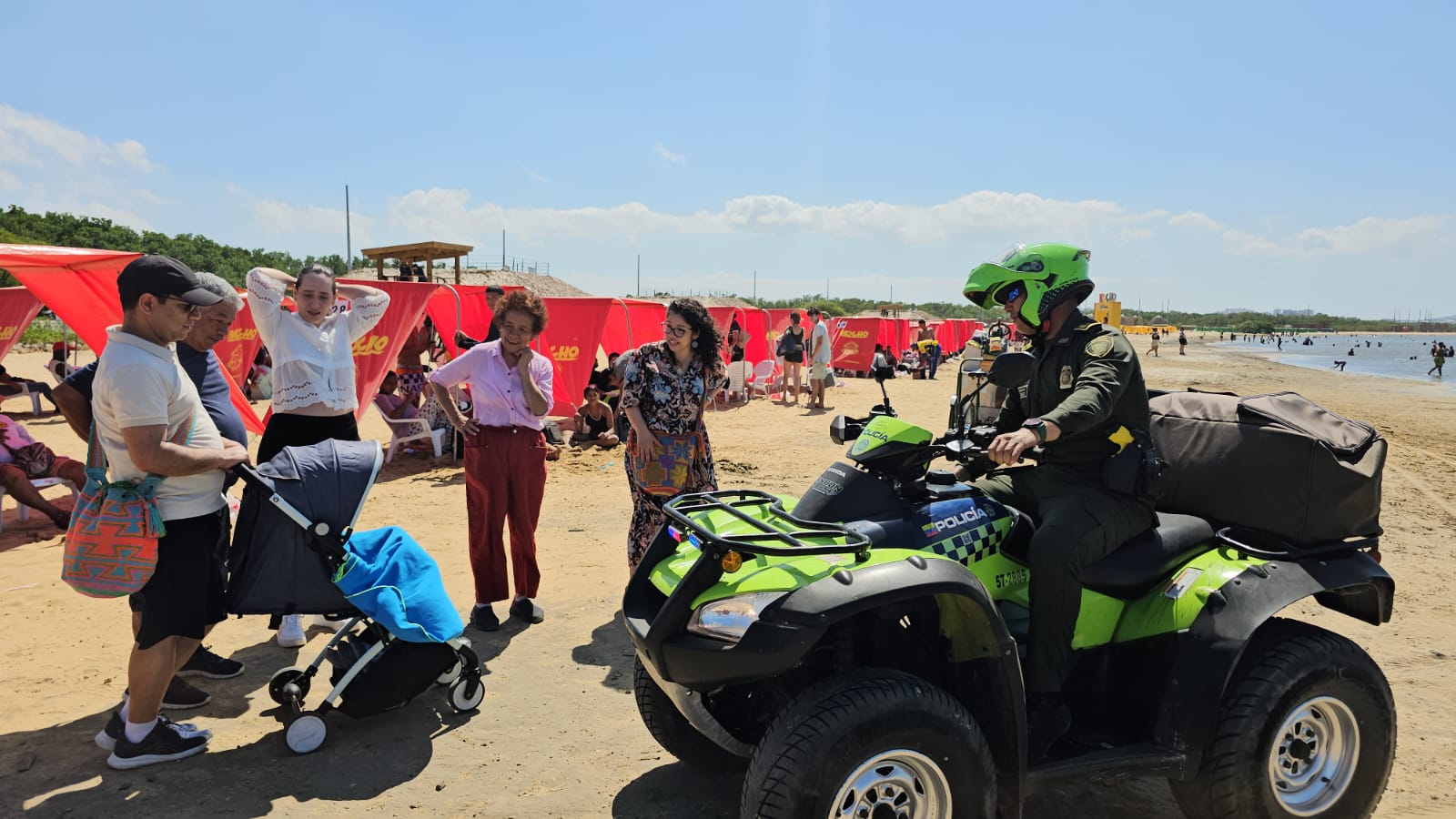 Controles en la playa. 