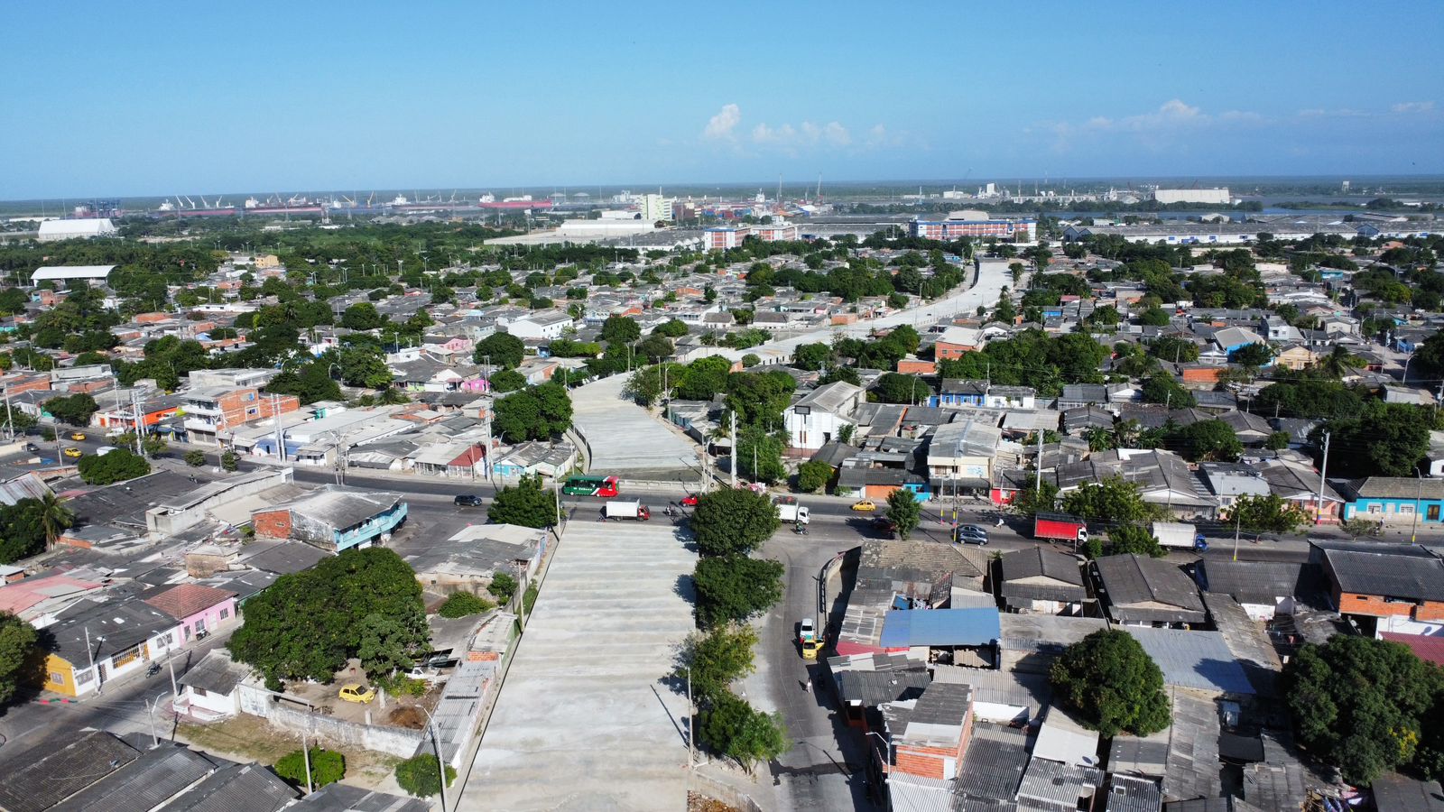 Aspecto de la losa en concreto en proyecto del Malecón de Rebolo. 