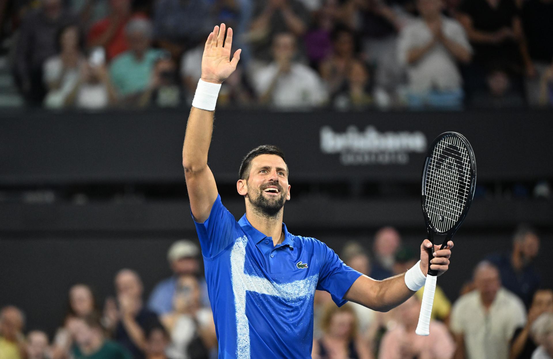 Novak Djokovic durante el encuentro.