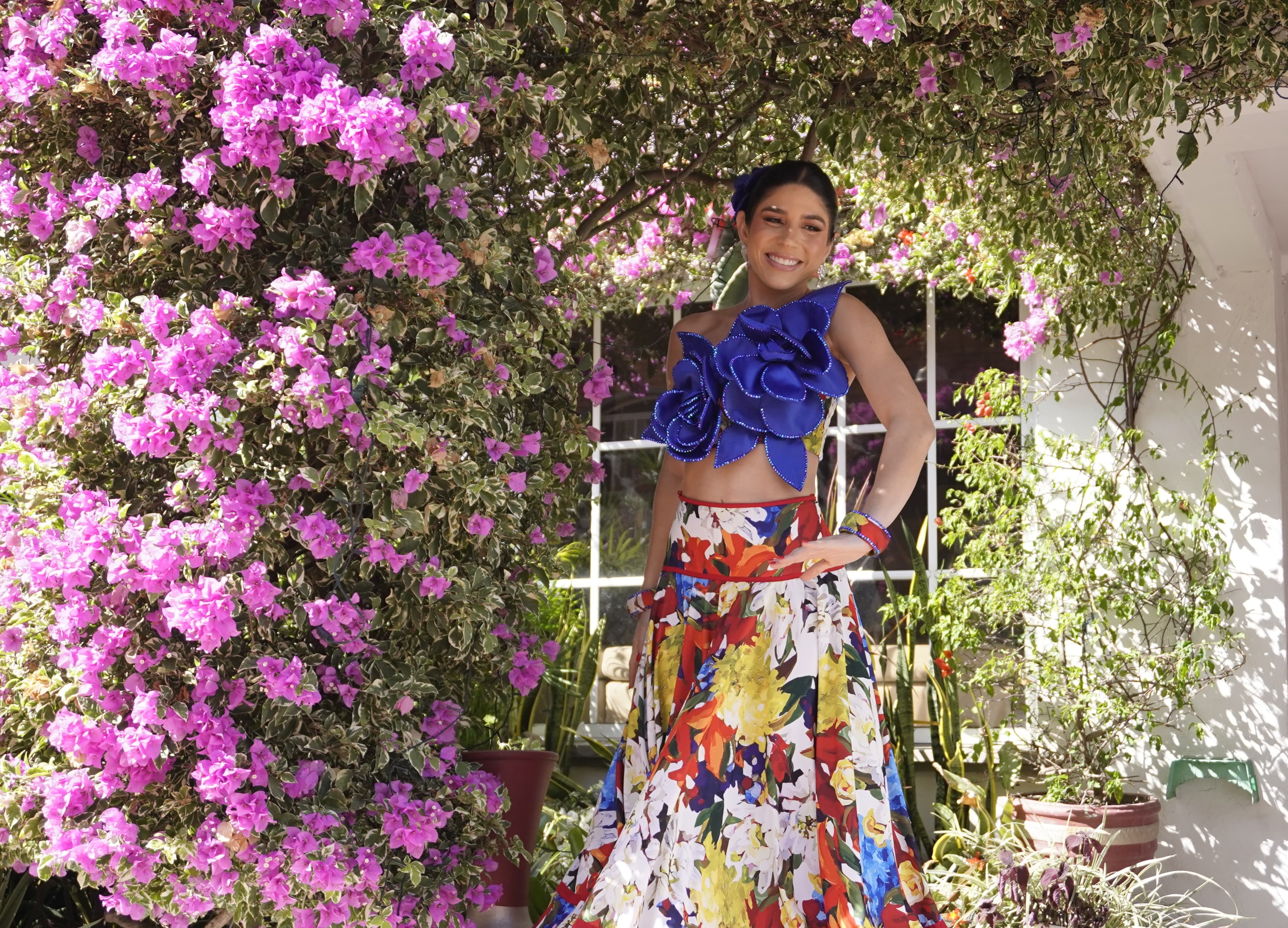 Una pollera en homenaje a la tradición.