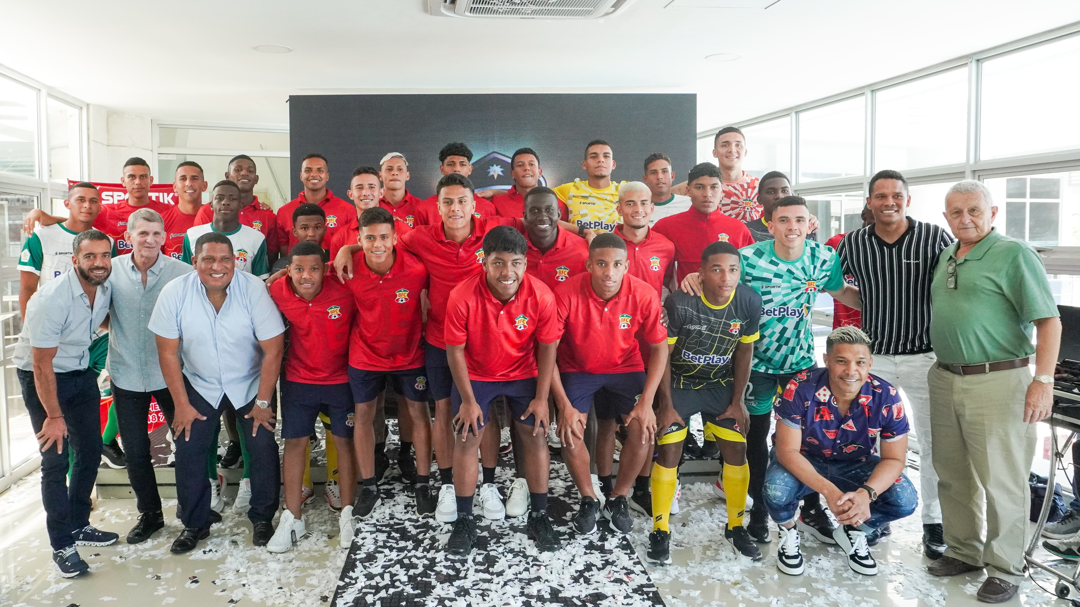 Presentación de la nómina de Barranquilla FC. 