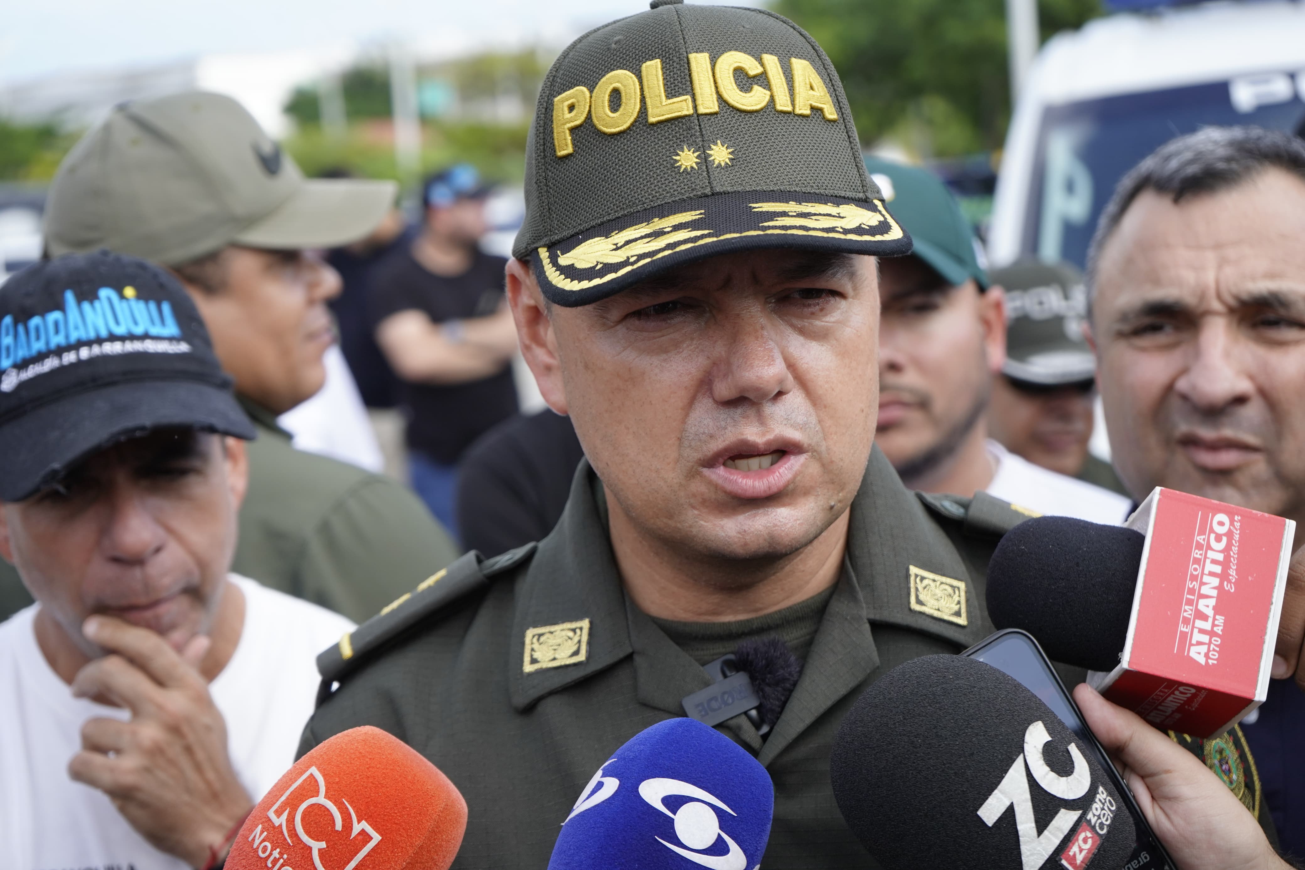 El Brigadier General Edwin Urrego, comandante de la Policía Metropolitana de Barranquilla.