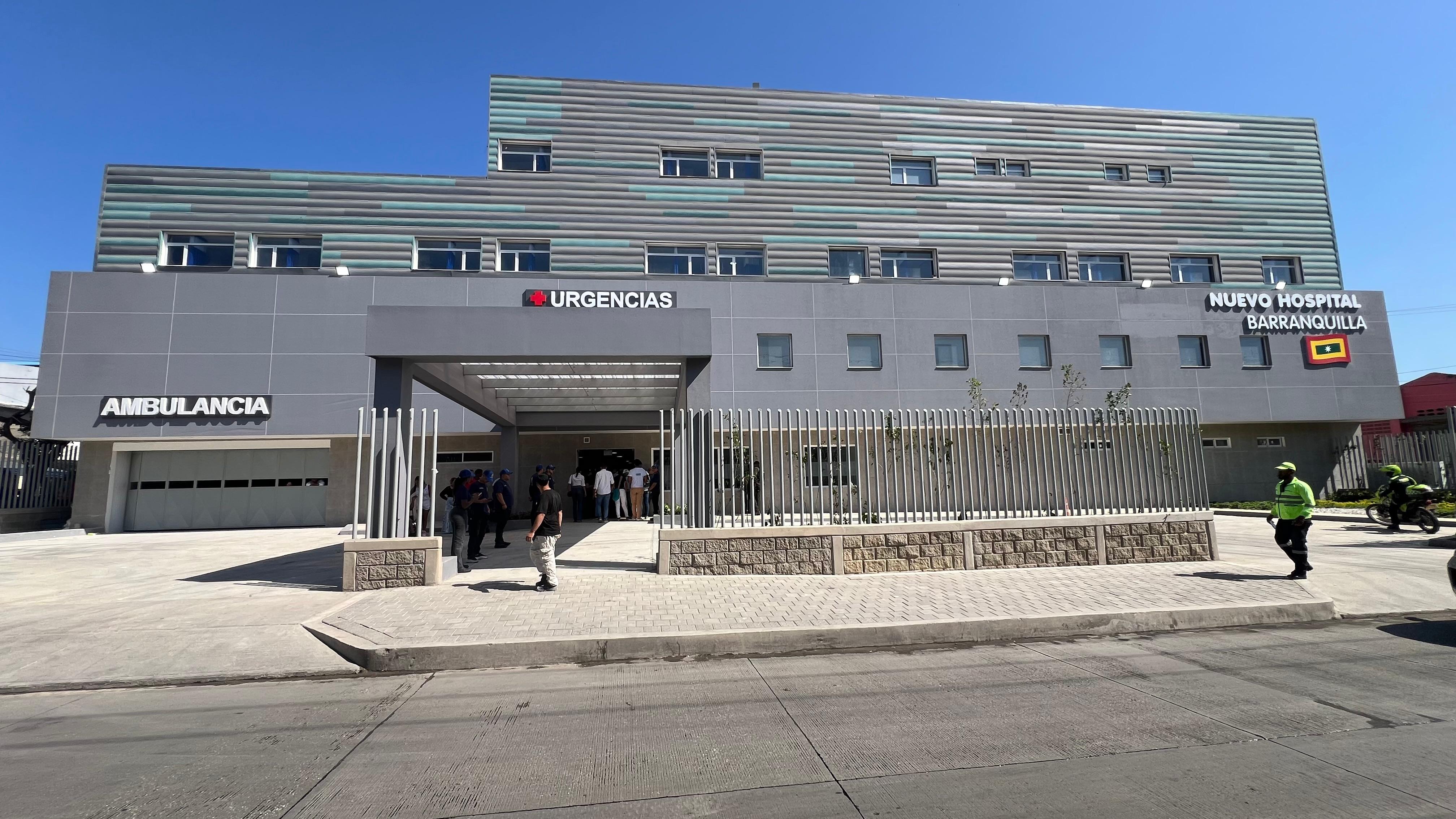 Fachada del Nuevo Hospital de Barranquilla. 