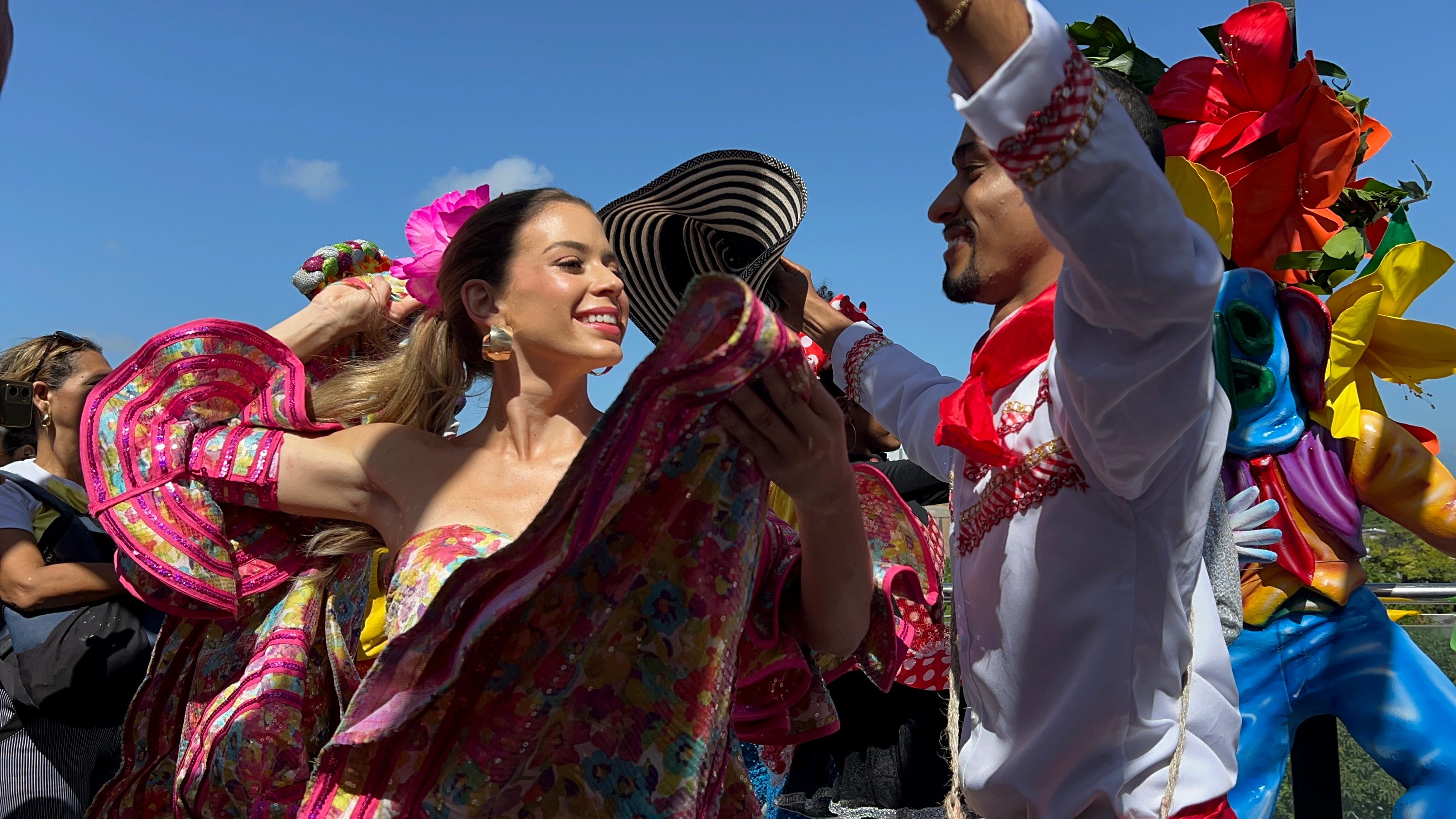 Reina del Carnaval Tatiana Angulo Fernández De Castro y Rey Momo Gabriel Marriaga. Reina del Carnaval, Tatiana Angulo Fernández De Castro y Rey Momo, Gabriel Marriaga. 