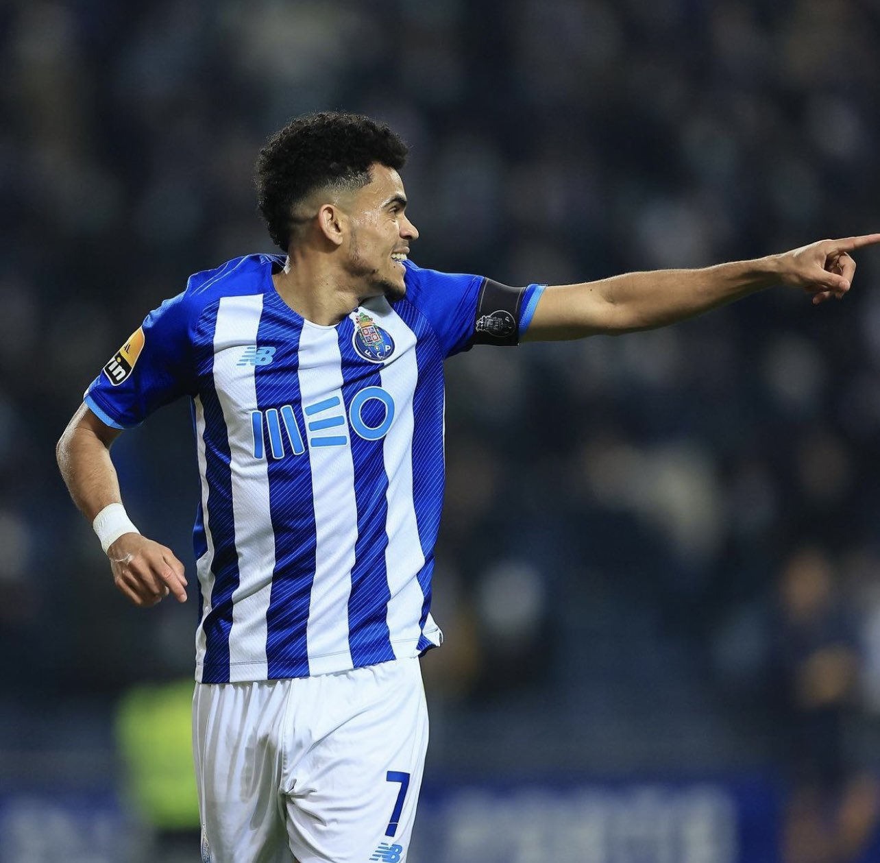 Luis Díaz celebrando un gol con Porto.