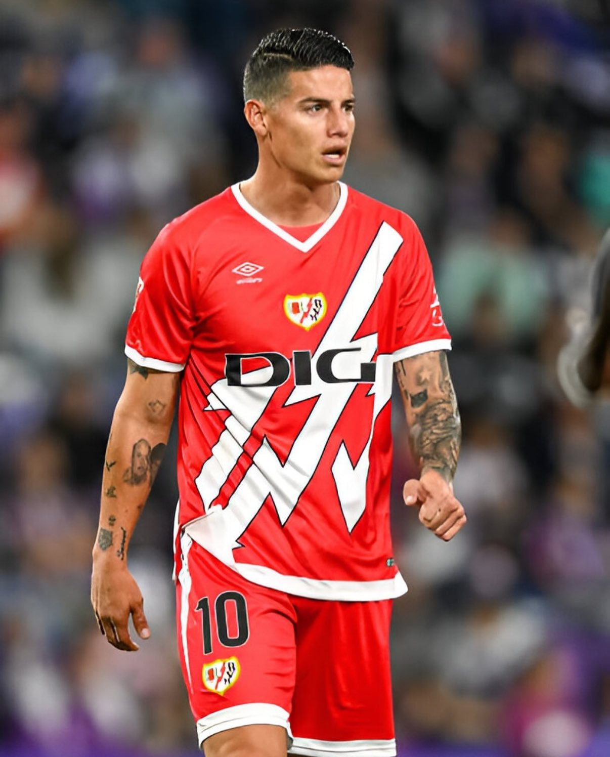 James Rodríguez en partido de Liga con Rayo Vallecano.