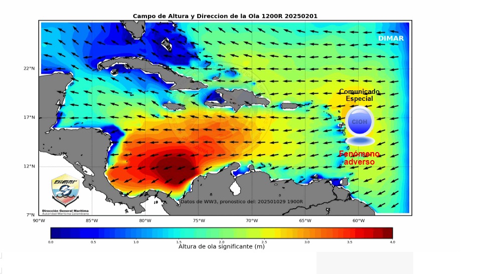 Imagen del comportamiento del fenómeno natural.