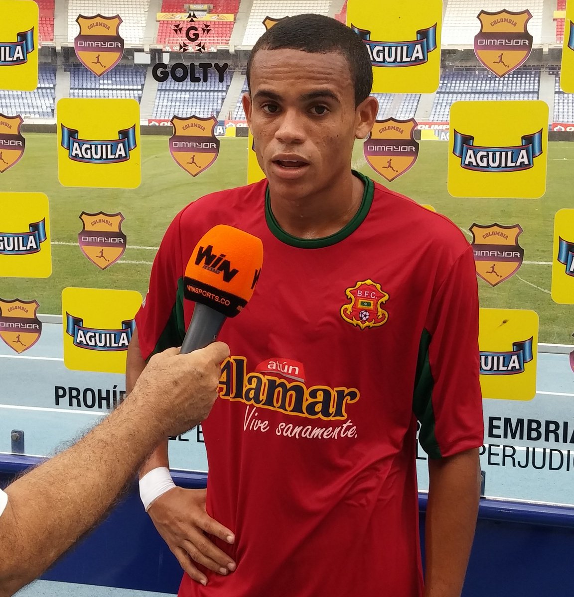 Luis Díaz en sus inicios con el Barranquilla FC.