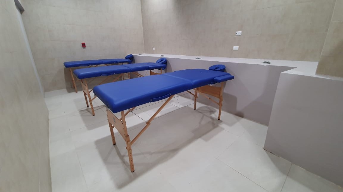 Zona de masajes y fisioterapia. 