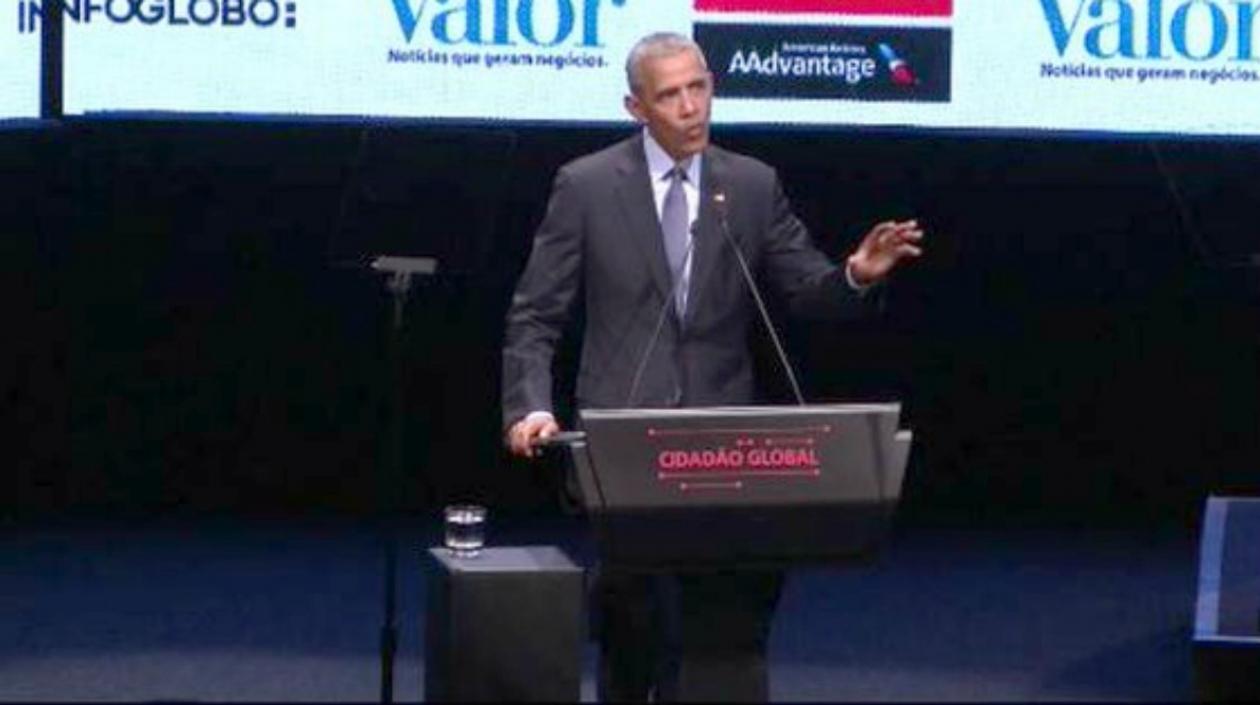 El expresidente de EE.UU. Barack Obama participó en el Foro Ciudadano Global en Sao Paulo, Brasil.