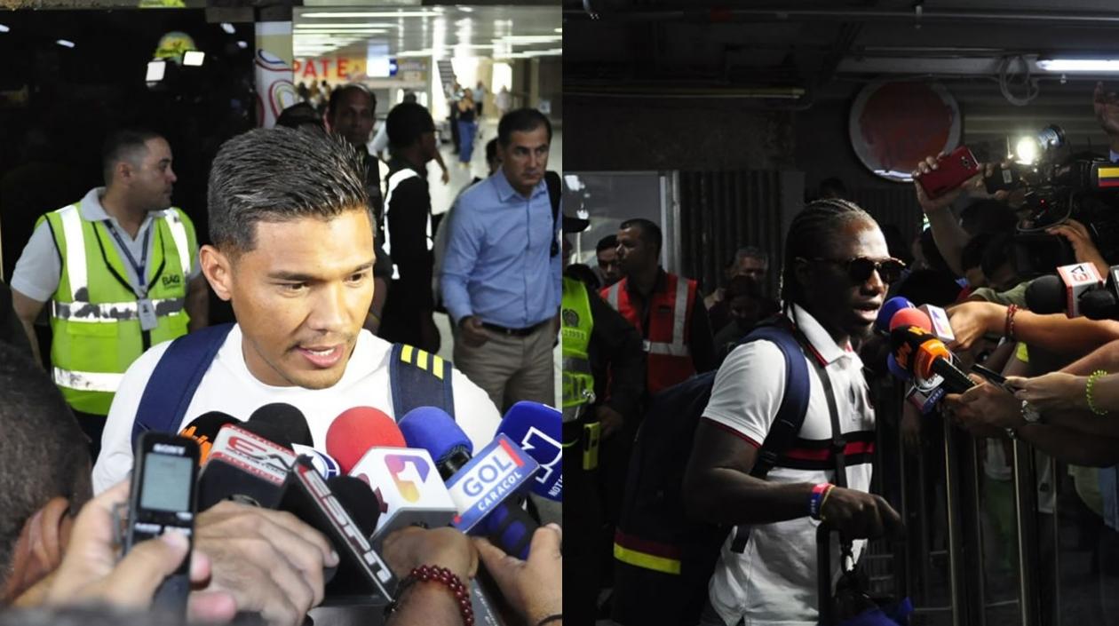 Teófilo Gutiérrez y Yimimi Chará llegaron a Barranquilla. 