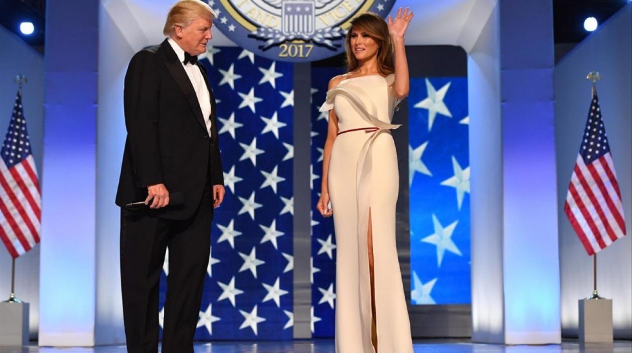 El presidente Donald Trump junto a su esposa Melania.