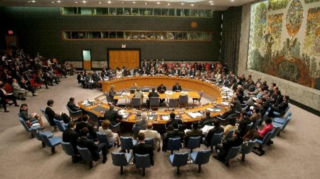 Aspecto de la sesión del Consejo de Seguridad de la ONU.
