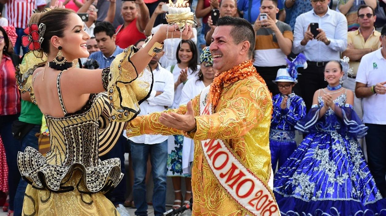 Los reyes del Carnaval 2018 Valeria Abuchaibe y Ricardo Sierra.