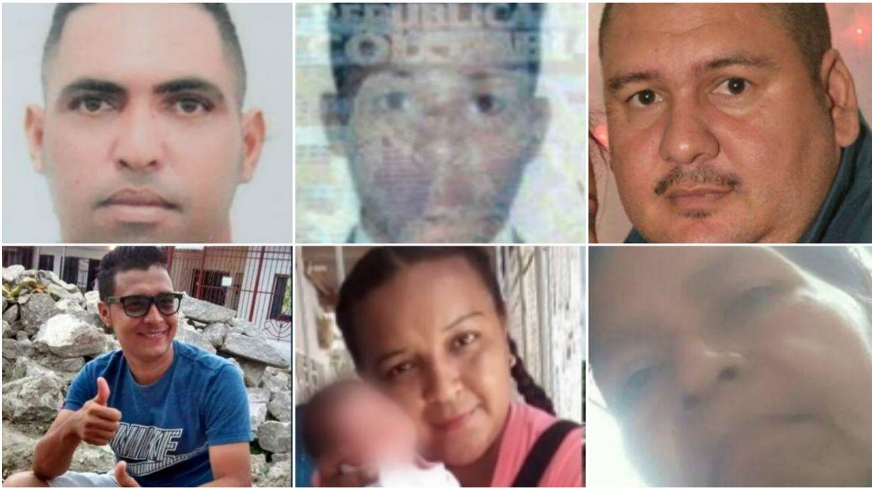 Algunas de las personas asesinadas este mes en Soledad.